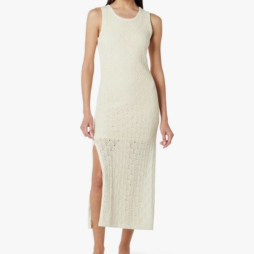 Amazon the Drop Sleeveless Ritu Crochet Cream Knit Maxi Dress
